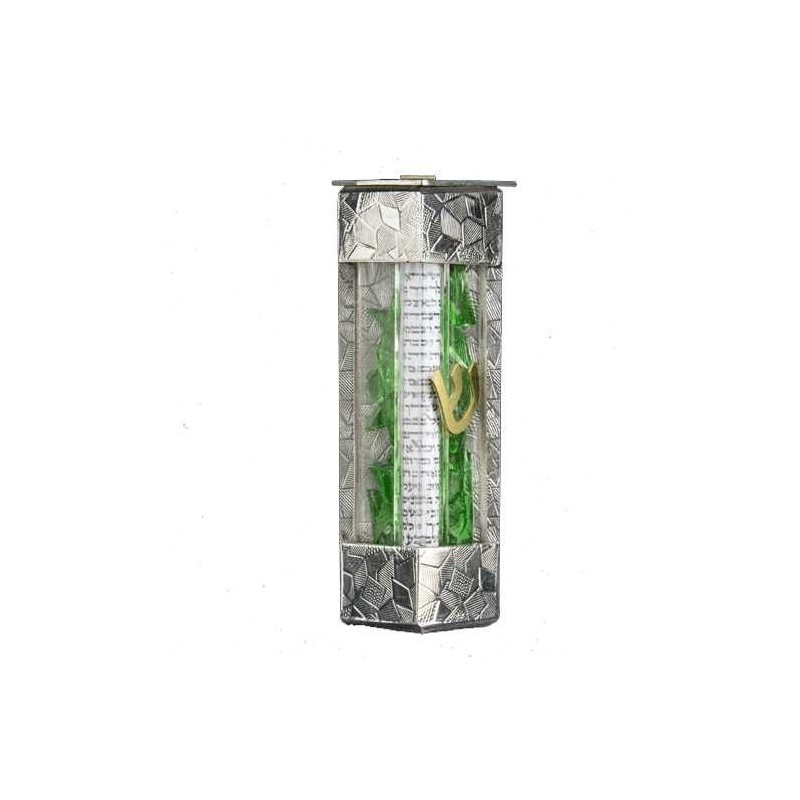 Contemporary Wedding Glass Keepsake Mezuzah Case | Wedding | Judaica